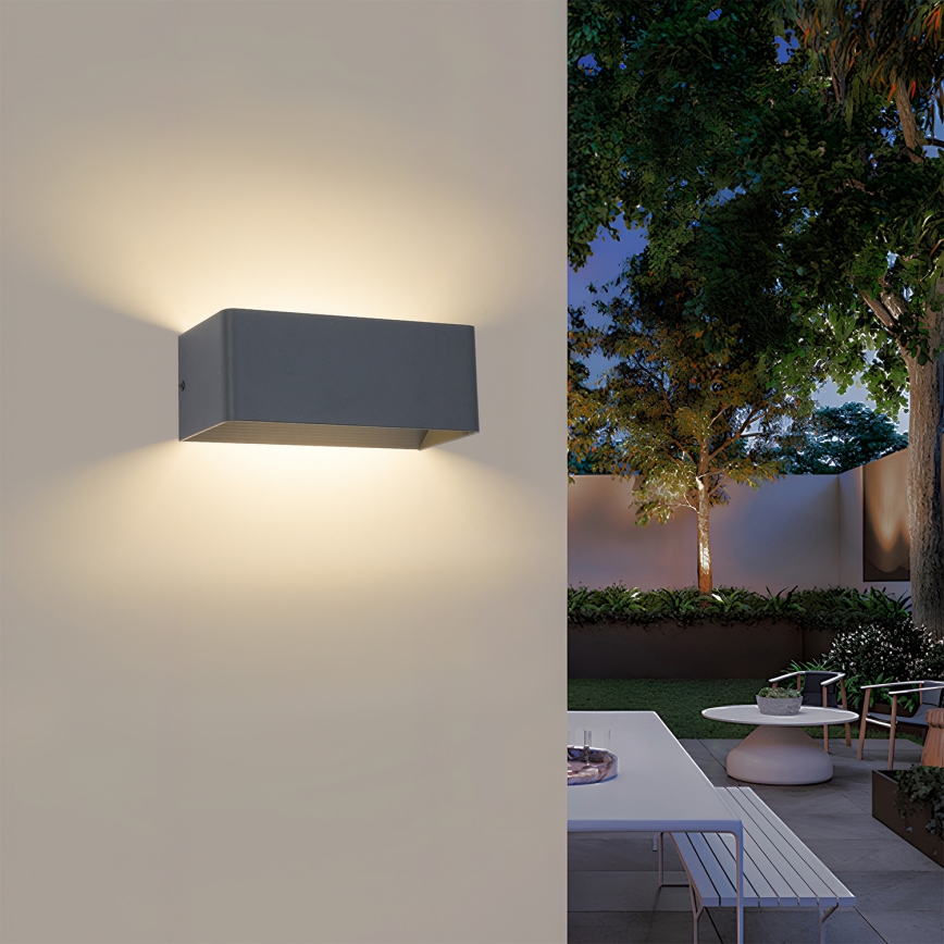 Brilagi - LED vonkajšie nástenné svietidlo DONNANI LED/7W/230V antracit IP44