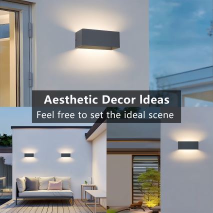 Brilagi - LED vonkajšie nástenné svietidlo DONNANI LED/7W/230V antracit IP44