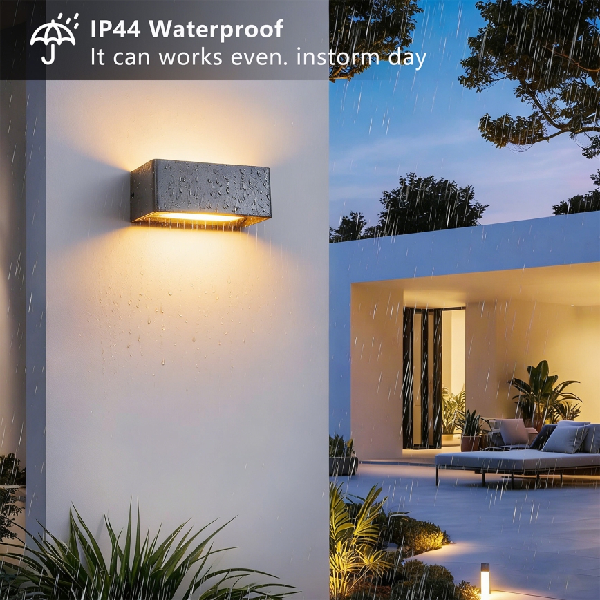 Brilagi - LED vonkajšie nástenné svietidlo DONNANI LED/7W/230V antracit IP44