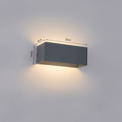 Brilagi - LED vonkajšie nástenné svietidlo DONNANI LED/7W/230V antracit IP44