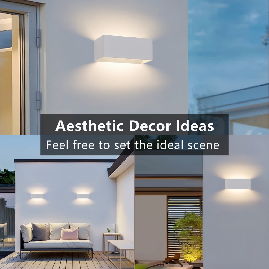 Brilagi - LED vonkajšie nástenné svietidlo DONNANI LED/7W/230V biela IP44