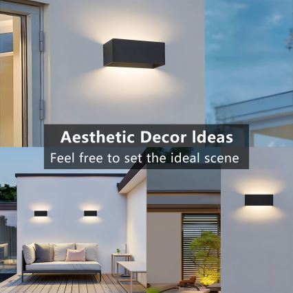 Brilagi - LED vonkajšie nástenné svietidlo DONNANI LED/7W/230V čierne IP44