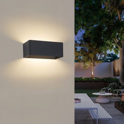 Brilagi - LED vonkajšie nástenné svietidlo DONNANI LED/7W/230V čierne IP44