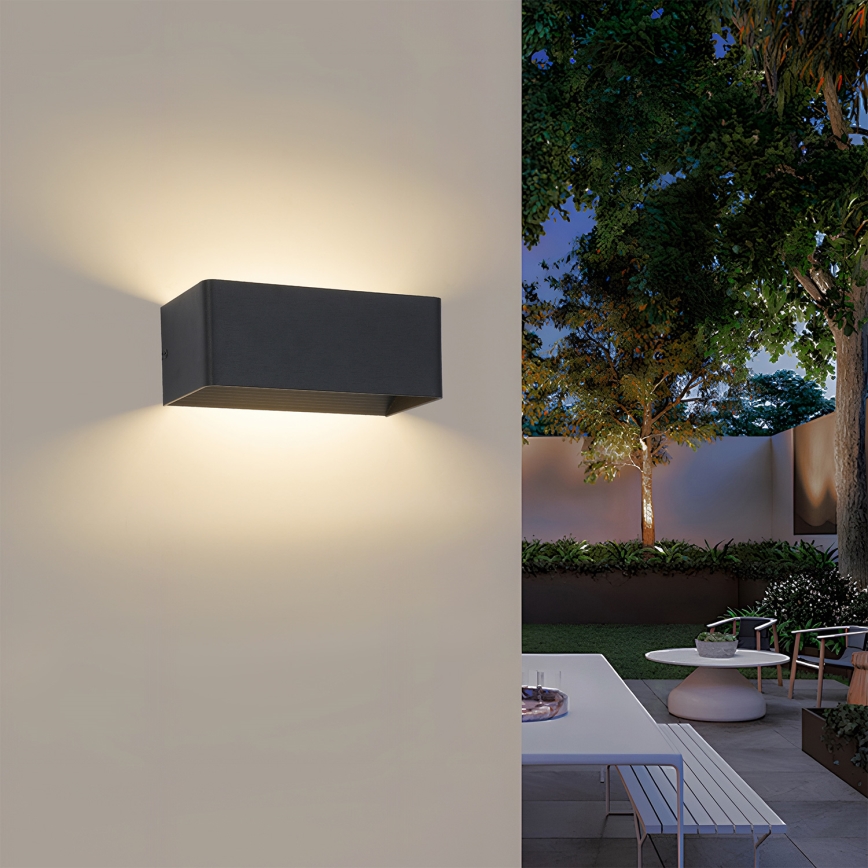 Brilagi - LED vonkajšie nástenné svietidlo DONNANI LED/7W/230V čierne IP44