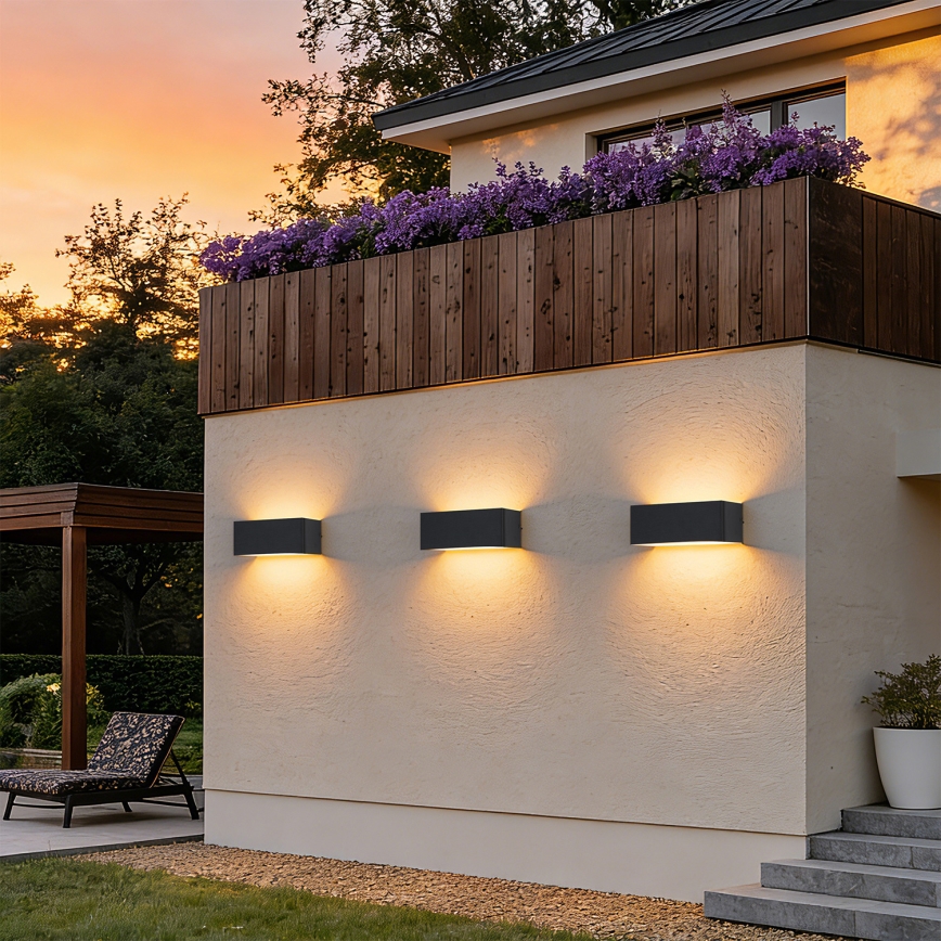 Brilagi - LED vonkajšie nástenné svietidlo DONNANI LED/7W/230V čierne IP44