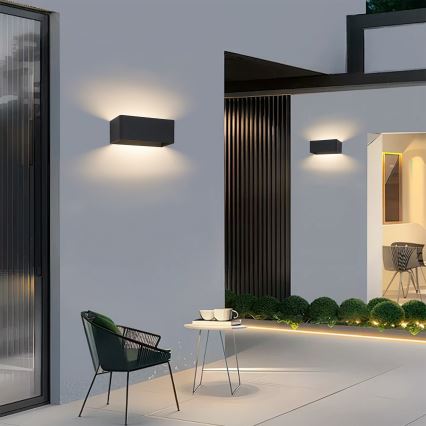 Brilagi - LED vonkajšie nástenné svietidlo DONNANI LED/7W/230V čierne IP44
