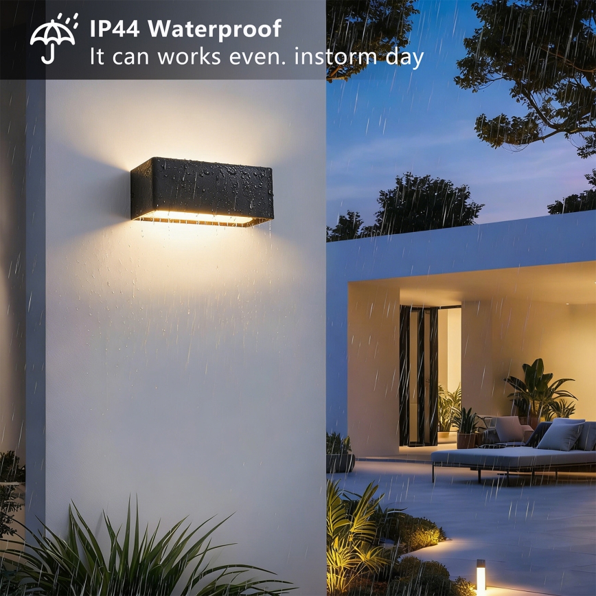 Brilagi - LED vonkajšie nástenné svietidlo DONNANI LED/7W/230V čierne IP44