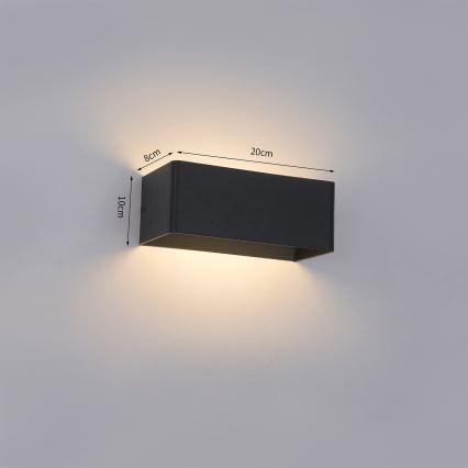 Brilagi - LED vonkajšie nástenné svietidlo DONNANI LED/7W/230V čierne IP44