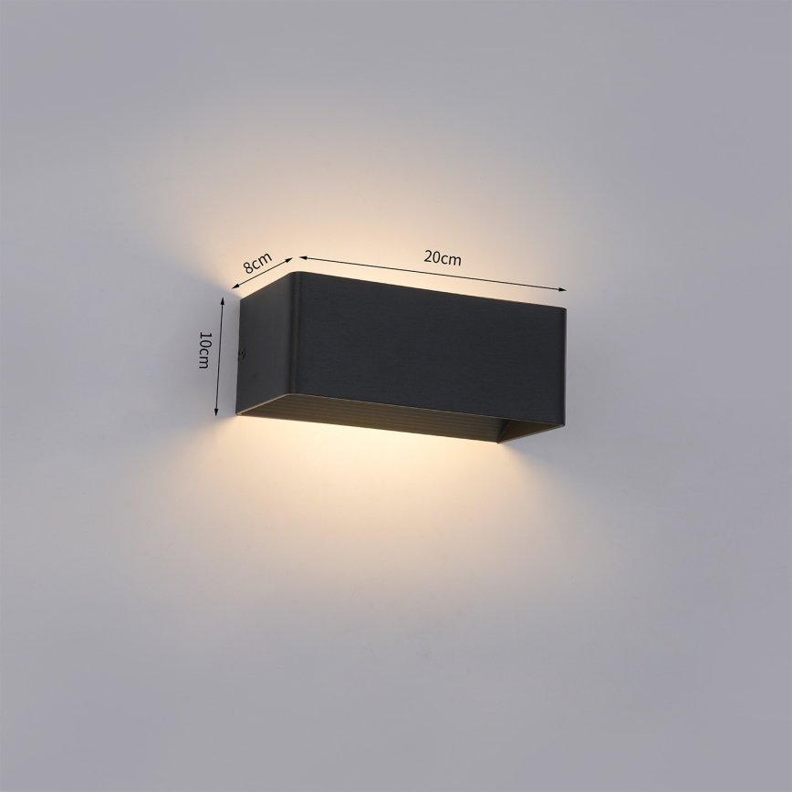 Brilagi - LED vonkajšie nástenné svietidlo DONNANI LED/7W/230V čierne IP44