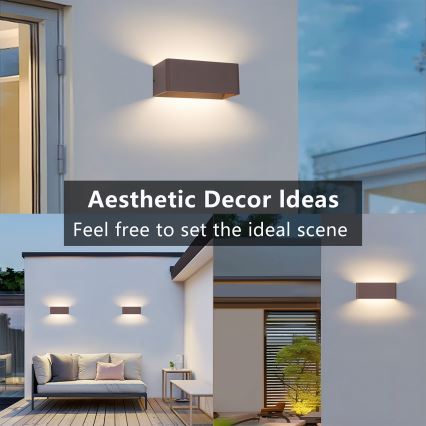 Brilagi - LED vonkajšie nástenné svietidlo DONNANI LED/7W/230V hnedá IP44