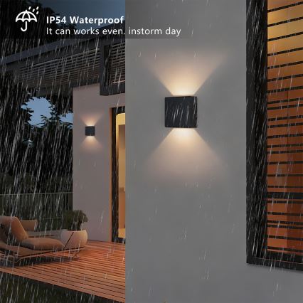 Brilagi - LED vonkajšie nástenné svietidlo DOUBLERAY LED/6W/230V čierne IP54