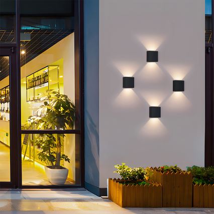 Brilagi - LED vonkajšie nástenné svietidlo DOUBLERAY LED/6W/230V čierne IP54