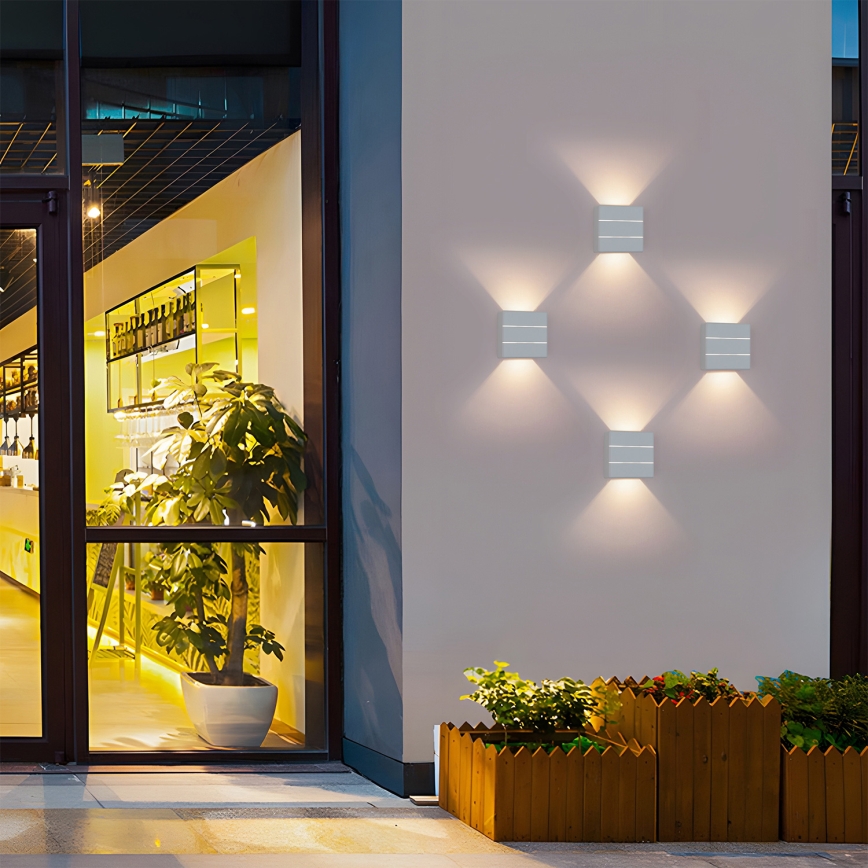 Brilagi - LED vonkajšie nástenné svietidlo DOUBLERAY LINE LED/6W/230V biela IP54