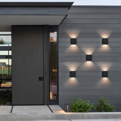 Brilagi - LED vonkajšie nástenné svietidlo DOUBLERAY LINE LED/6W/230V čierne IP54