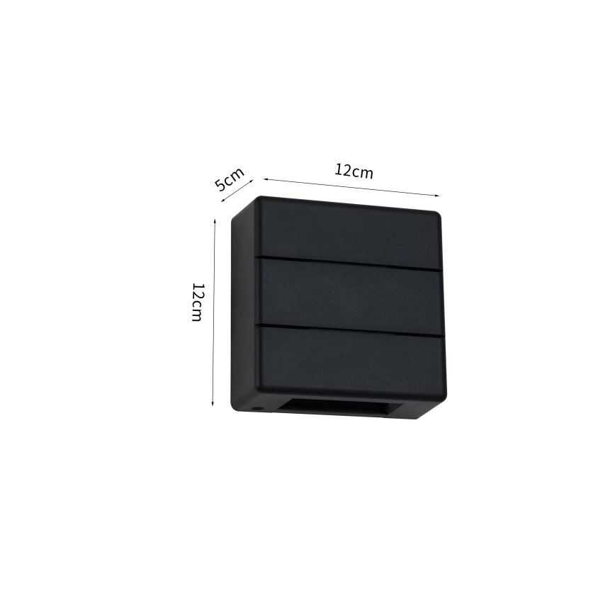 Brilagi - LED vonkajšie nástenné svietidlo DOUBLERAY LINE LED/6W/230V čierne IP54