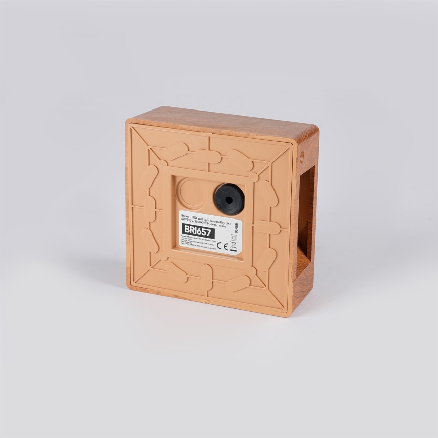 Brilagi - LED vonkajšie nástenné svietidlo DOUBLERAY LINE LED/6W/230V dekor dreva IP54