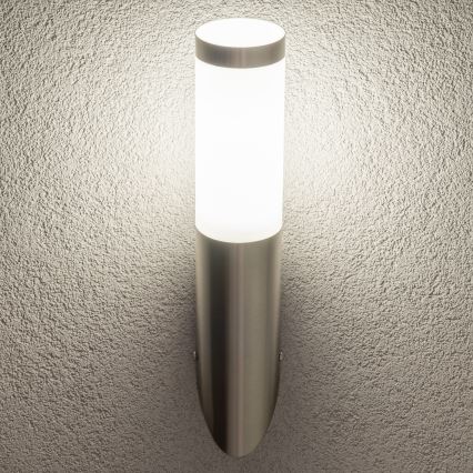 BRILAGI - LED vonkajšie nástenné svietidlo ELIA 1xE27/7W/230V 4000K IP44 matný chróm