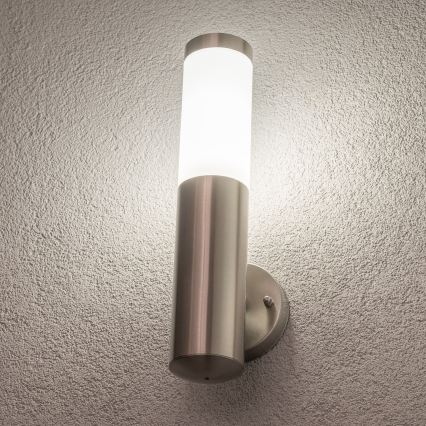BRILAGI - LED vonkajšie nástenné svietidlo ELIA 1xE27/7W/230V 4000K IP44 matný chróm
