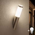 BRILAGI - LED vonkajšie nástenné svietidlo ELIA 1xE27/7W/230V 4000K IP44 matný chróm