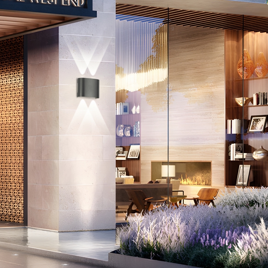 Brilagi - LED vonkajšie nástenné svietidlo FLAREBOX LED/4W/230V antracit IP65