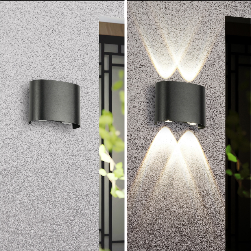 Brilagi - LED vonkajšie nástenné svietidlo FLAREBOX LED/4W/230V čierne IP65