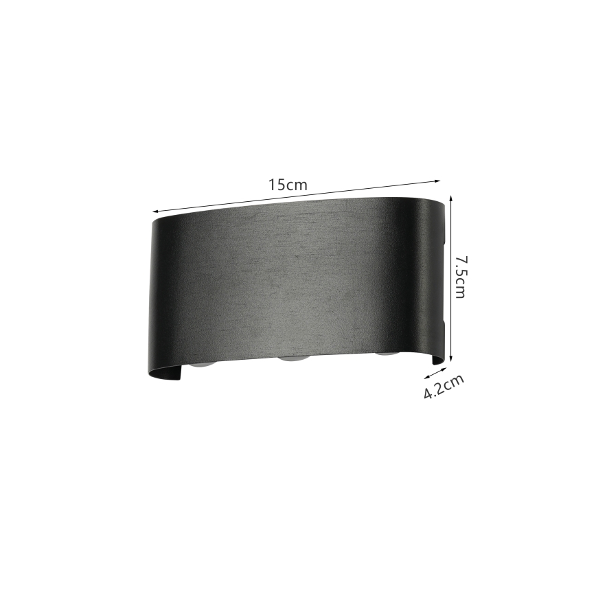 Brilagi - LED Vonkajšie nástenné svietidlo FLAREBOX LED/6W/230V čierna IP65
