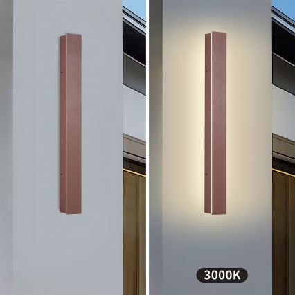Brilagi - LED vonkajšie nástenné svietidlo LINEAR LED/12W/230V 3000K IP65 50 cm hnedé CRI 90