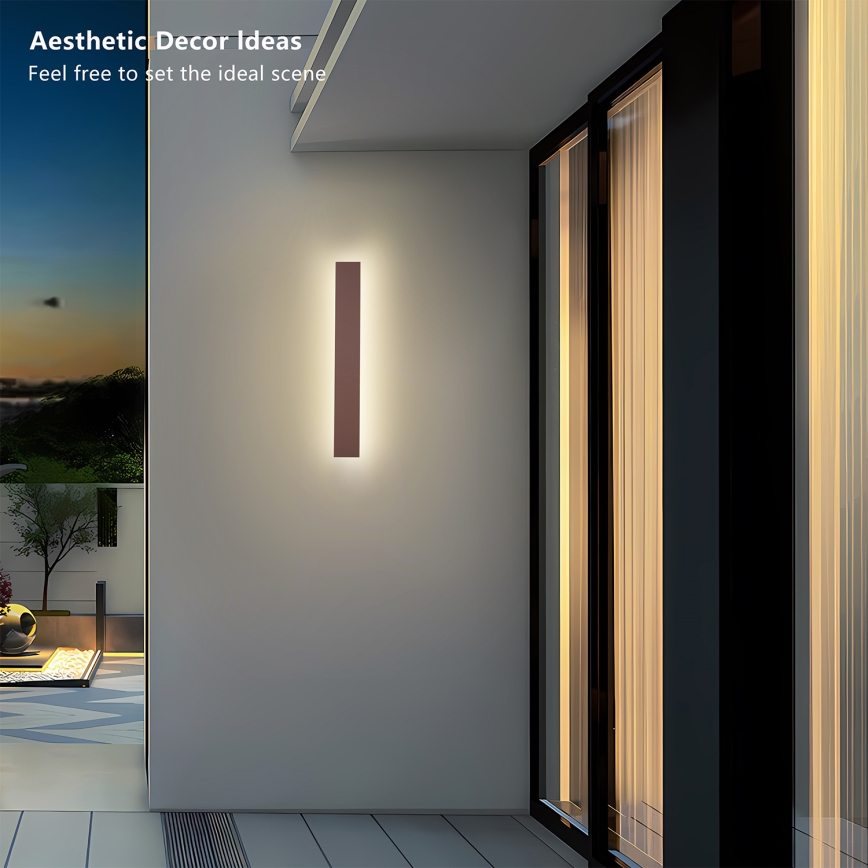 Brilagi - LED vonkajšie nástenné svietidlo LINEAR LED/12W/230V 3000K IP65 50 cm hnedé CRI 90