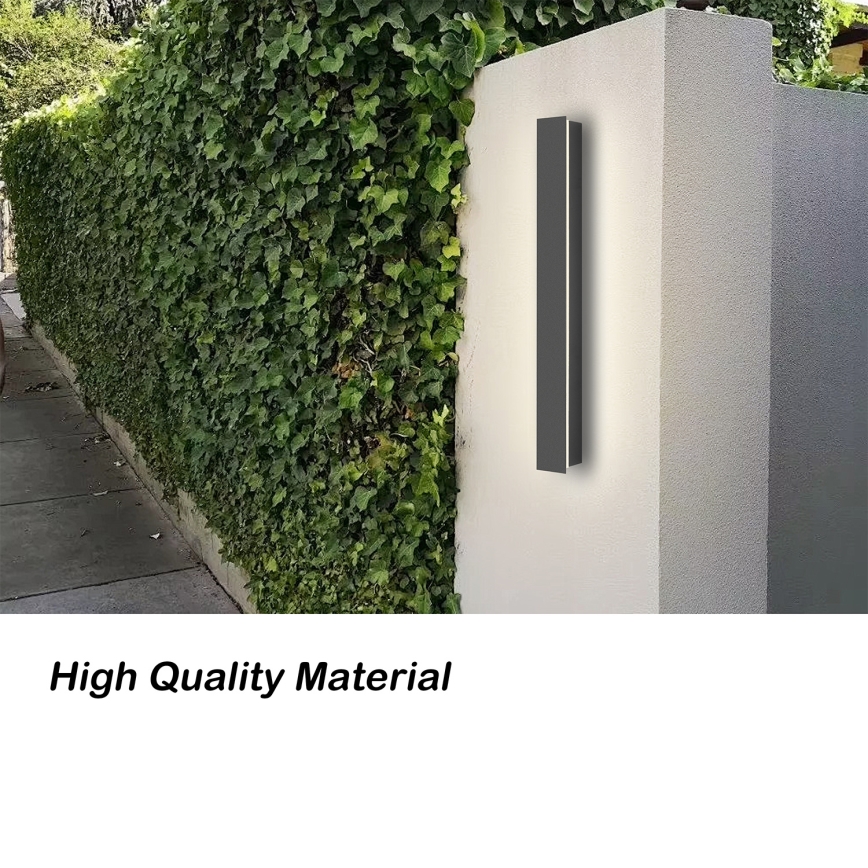 Brilagi - Vonkajšie nástenné LED svietidlo LINEAR, 12 W, 230 V, 3000 K, IP65, 50 cm, antracit