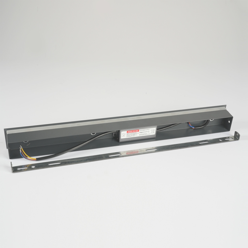 Brilagi - Vonkajšie nástenné LED svietidlo LINEAR, 12 W, 230 V, 3000 K, IP65, 50 cm, antracit