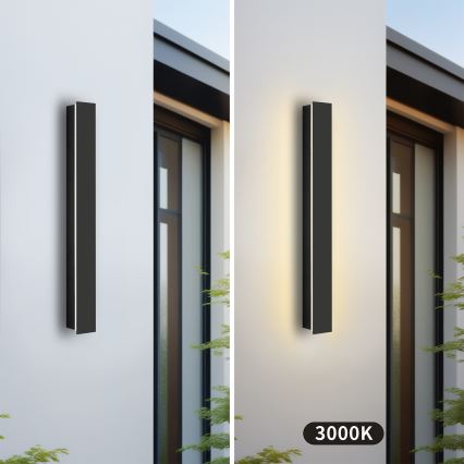 Brilagi - LED vonkajšie nástenné svietidlo LINEAR LED/12W/230V 3000K IP65 50 cm čierne