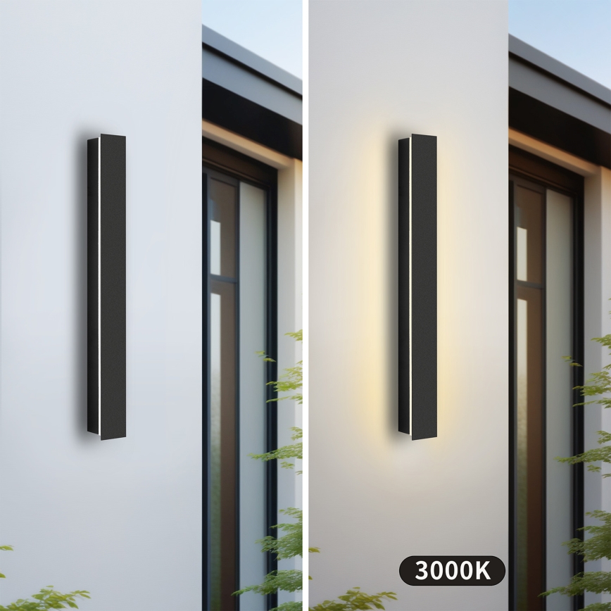 Brilagi - LED vonkajšie nástenné svietidlo LINEAR LED/12W/230V 3000K IP65 50 cm čierne