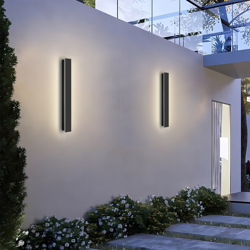 Brilagi - LED vonkajšie nástenné svietidlo LINEAR LED/12W/230V 3000K IP65 50 cm čierne