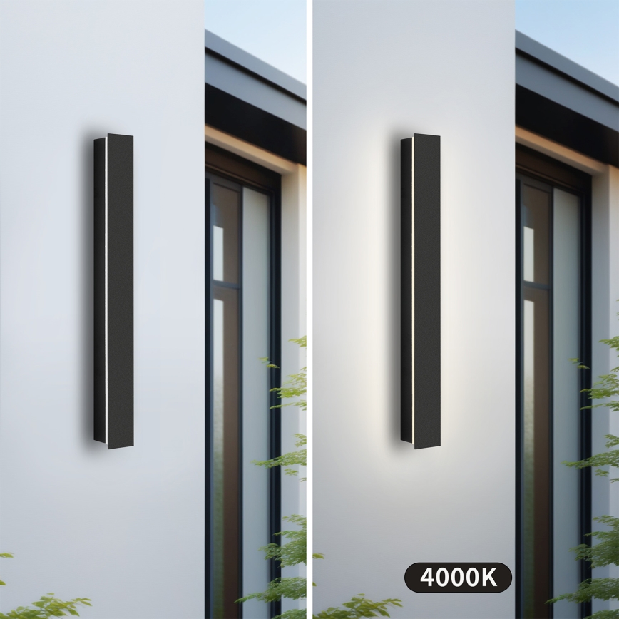 Brilagi - LED vonkajšie nástenné svietidlo LINEAR LED/12W/230V 4000K IP65 50 cm čierna