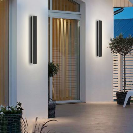 Brilagi - LED vonkajšie nástenné svietidlo LINEAR LED/12W/230V 4000K IP65 50 cm čierna
