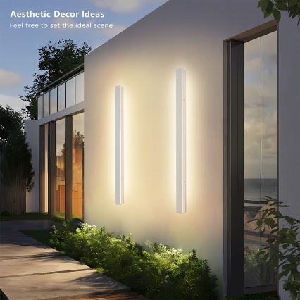 Brilagi - LED Vonkajšie nástenné svietidlo LINEAR LED/22W/230V 3000K IP65 100 cm biela CRI 90