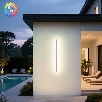 Brilagi - LED Vonkajšie nástenné svietidlo LINEAR LED/22W/230V 3000K IP65 100 cm biela CRI 90