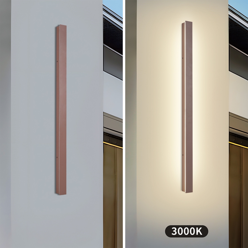 Brilagi - LED vonkajšie nástenné svietidlo LINEAR LED/22W/230V 3000K IP65 100 cm hnedé CRI 90