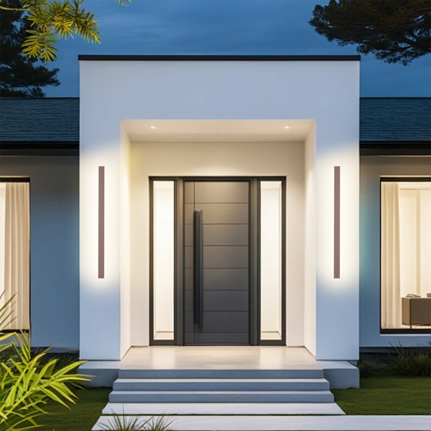 Brilagi - LED vonkajšie nástenné svietidlo LINEAR LED/22W/230V 3000K IP65 100 cm hnedé CRI 90