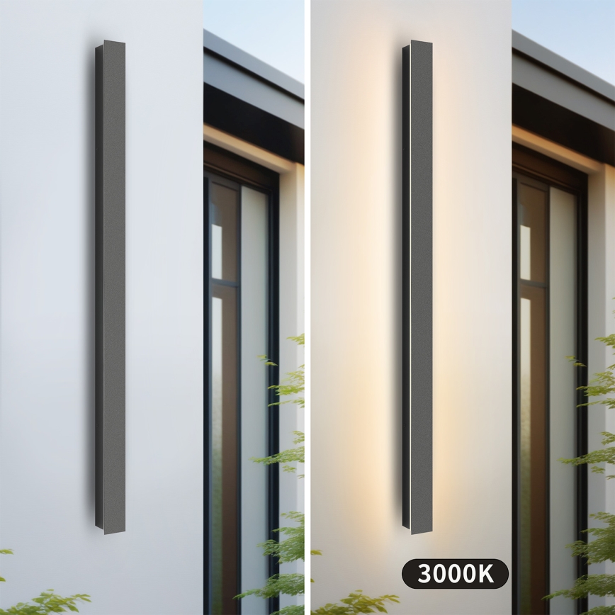 Brilagi - LED Vonkajšie nástenné svietidlo LINEAR LED/22W/230V 3000K IP65 100 cm antracit