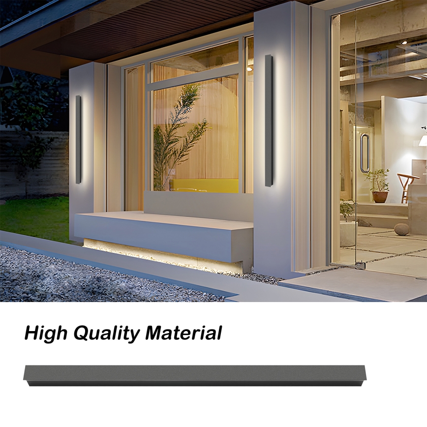Brilagi - LED Vonkajšie nástenné svietidlo LINEAR LED/22W/230V 3000K IP65 100 cm antracit