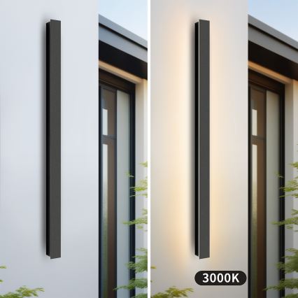 Brilagi - LED vonkajšie nástenné svietidlo LINEAR LED/22W/230V 3000K IP65 100 cm čierne
