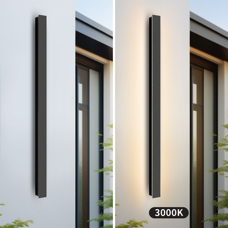 Brilagi - LED vonkajšie nástenné svietidlo LINEAR LED/22W/230V 3000K IP65 100 cm čierne