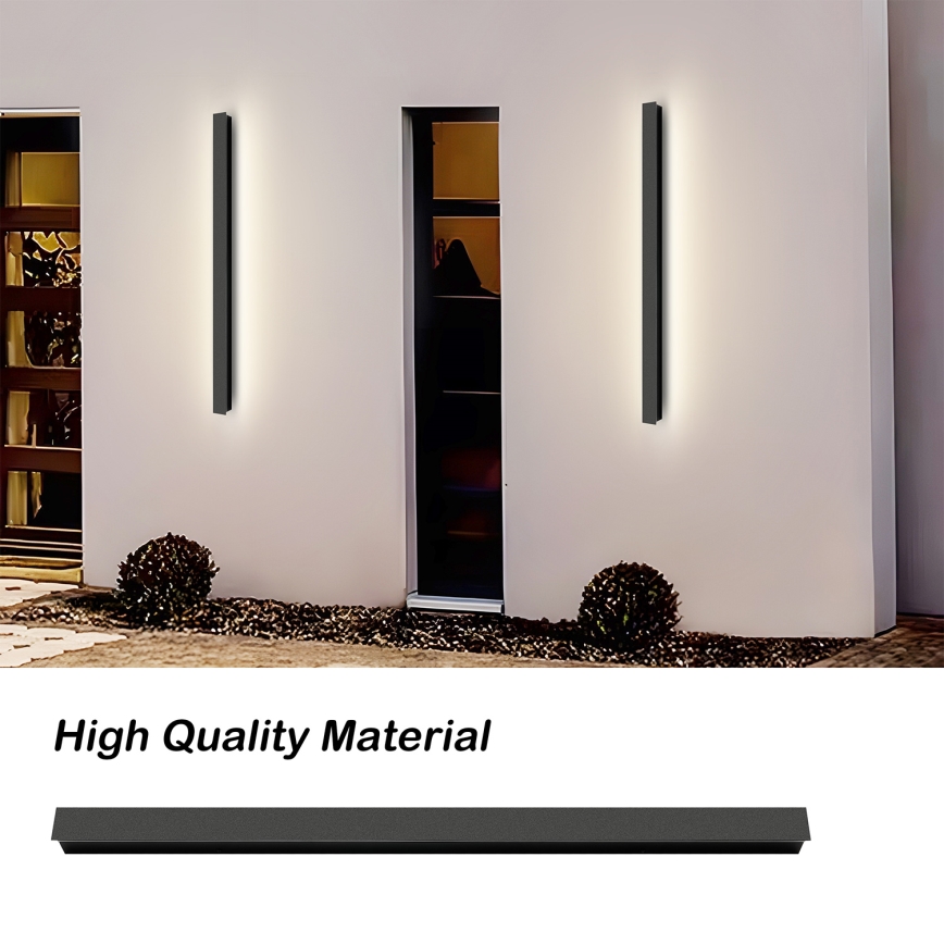 Brilagi - LED vonkajšie nástenné svietidlo LINEAR LED/22W/230V 3000K IP65 100 cm čierne