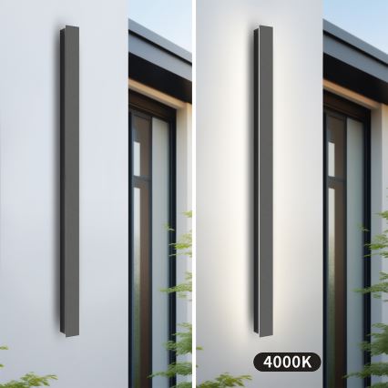 Brilagi - LED vonkajšie nástenné svietidlo LINEAR LED/22W/230V 4000K IP65 100 cm antracit