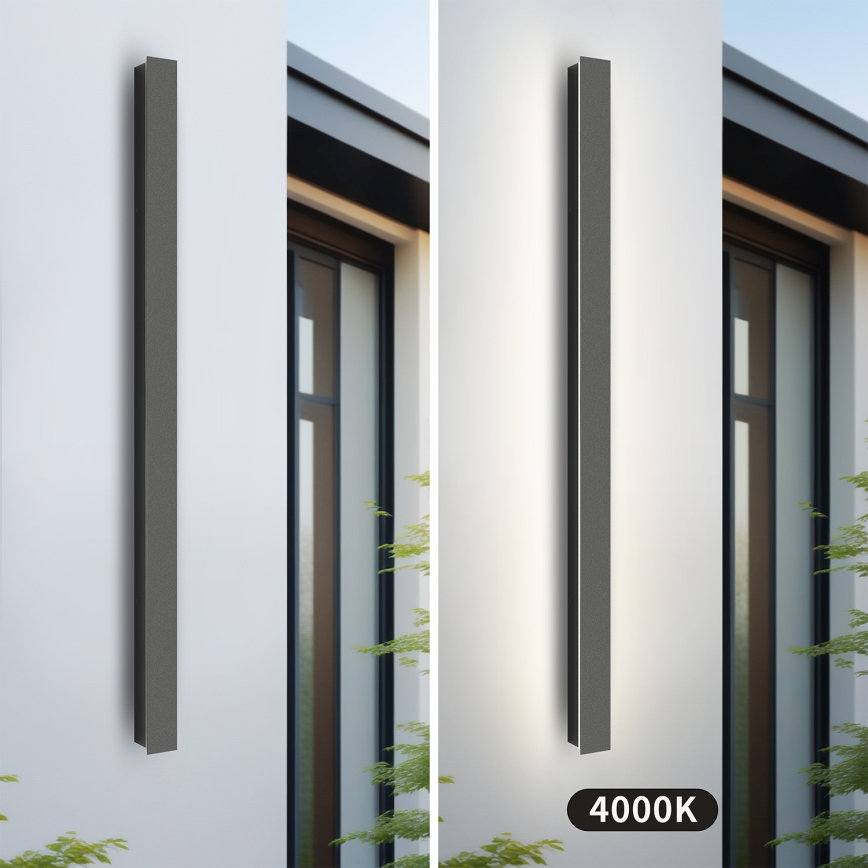 Brilagi - LED vonkajšie nástenné svietidlo LINEAR LED/22W/230V 4000K IP65 100 cm antracit