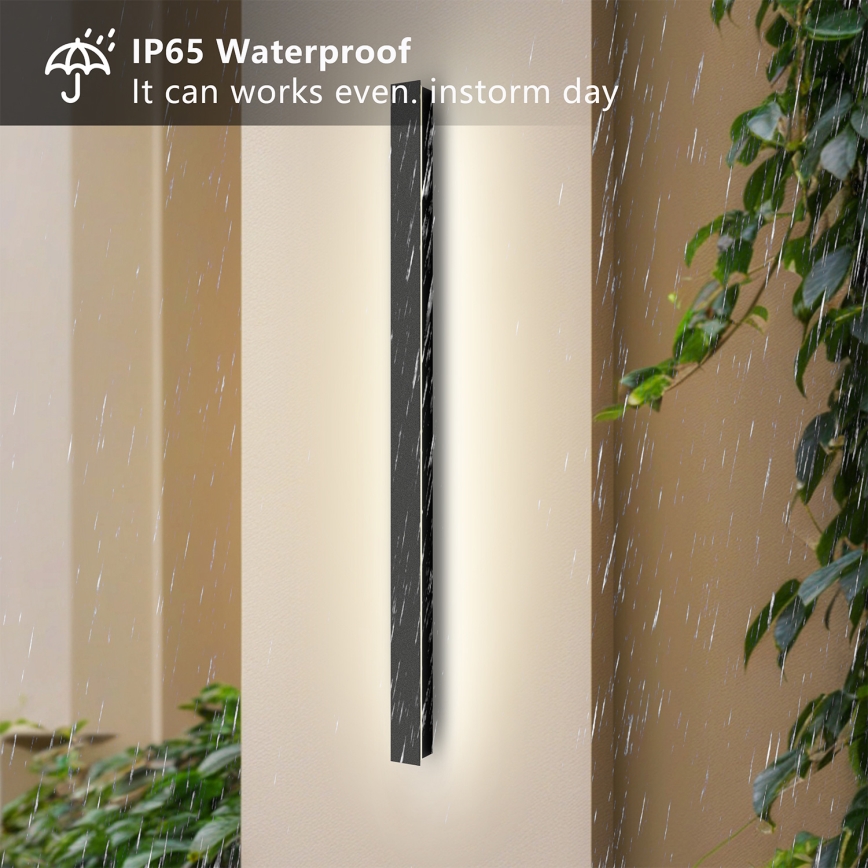 Brilagi - LED vonkajšie nástenné svietidlo LINEAR LED/22W/230V 4000K IP65 100 cm čierna CRI 90