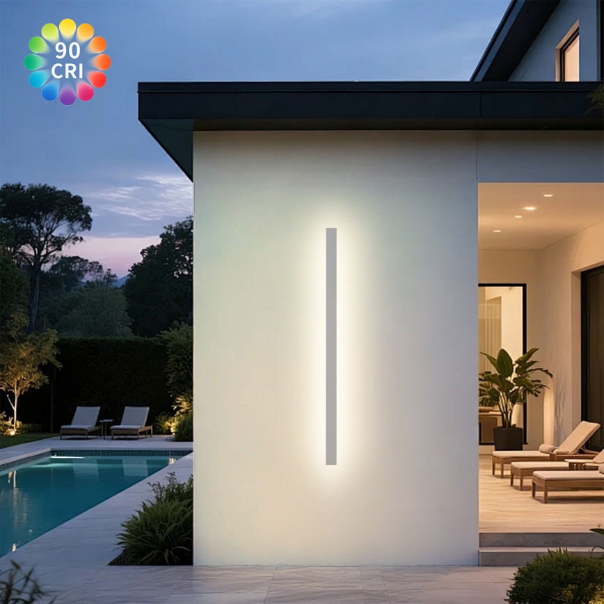 Brilagi - LINEAR LED vonkajšie nástenné svietidlo 32 W, 230 V, 3000 K, IP65, 140 cm, biele, CRI 90