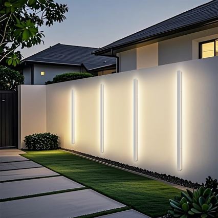 Brilagi - LINEAR LED vonkajšie nástenné svietidlo 32 W, 230 V, 3000 K, IP65, 140 cm, biele, CRI 90