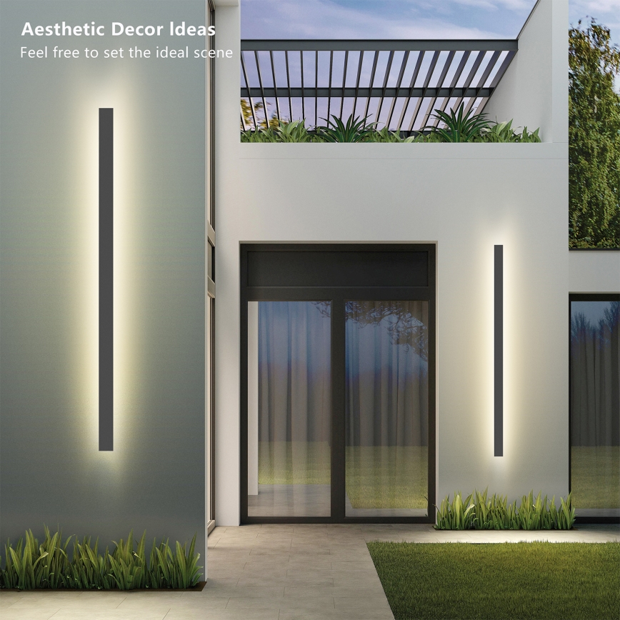 Brilagi - LED Vonkajšie nástenné svietidlo LINEAR LED/32W/230V 4000K IP65 140 cm antracit